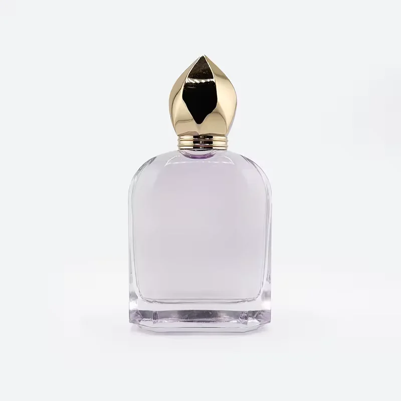 Clear Square Glass Perfume Bottle