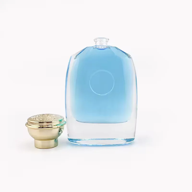 Clear Square Glass Perfume Bottle