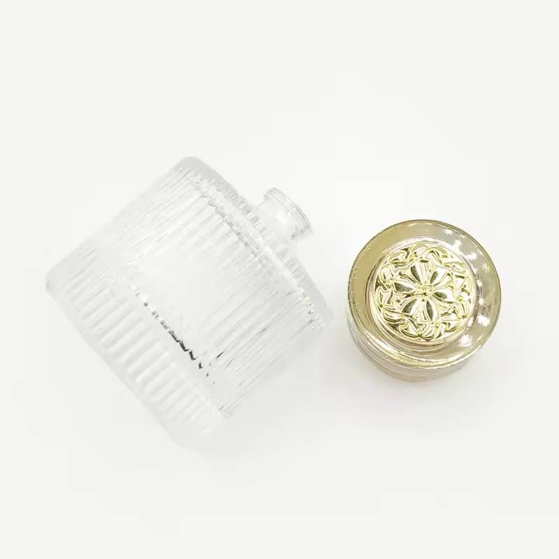 Clear Round Glass Perfume Bottle