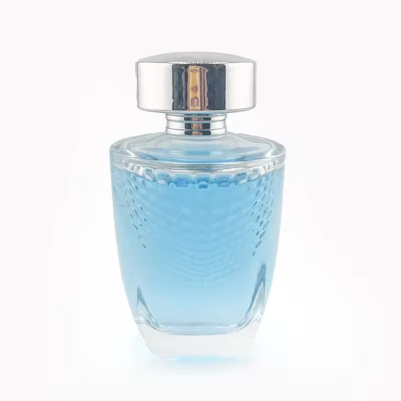 Special-shaped Thickened Empty Perfume Bottle with Silver Cap Glass Spray