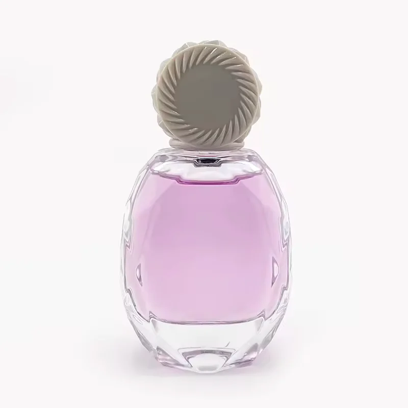 Round Glass Perfume Bottle with Refillable Design