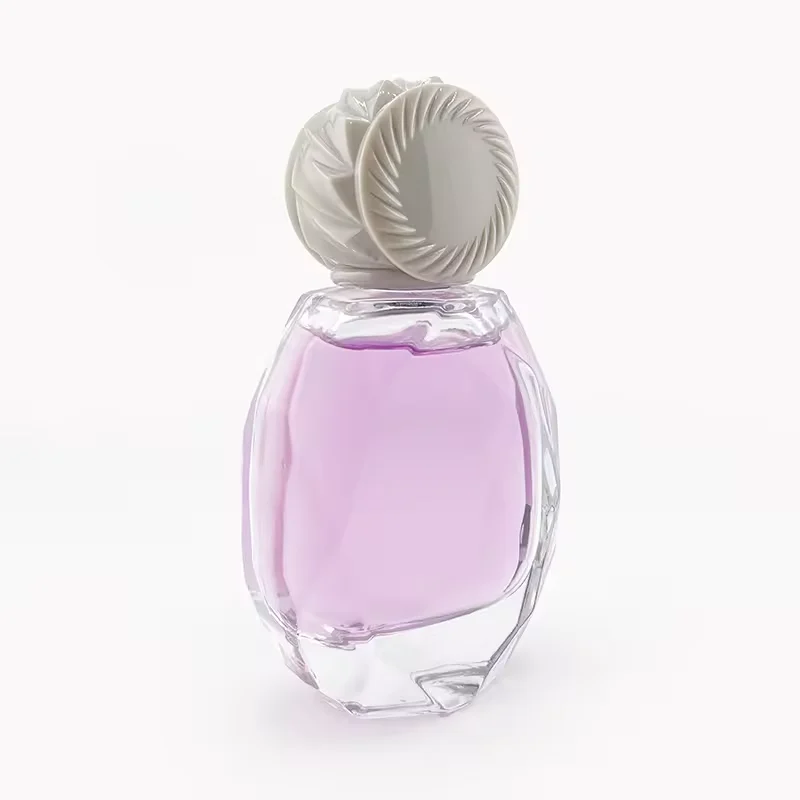 Round Glass Perfume Bottle with Refillable Design image 2