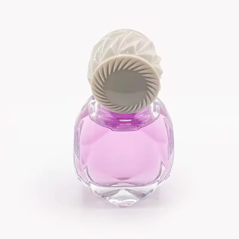 Round Glass Perfume Bottle with Refillable Design image 3