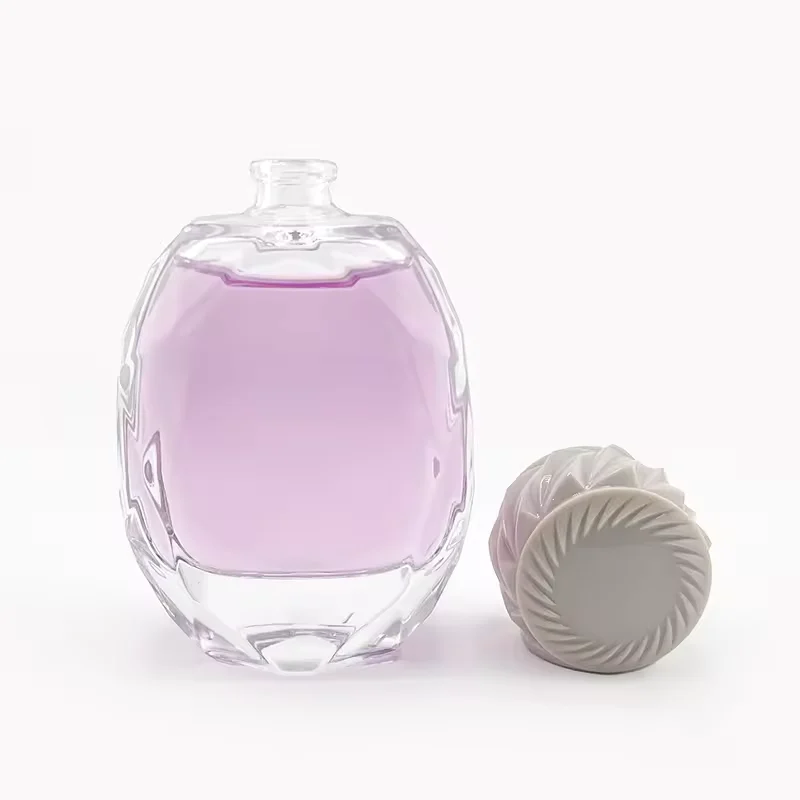 Round Glass Perfume Bottle with Refillable Design image 4