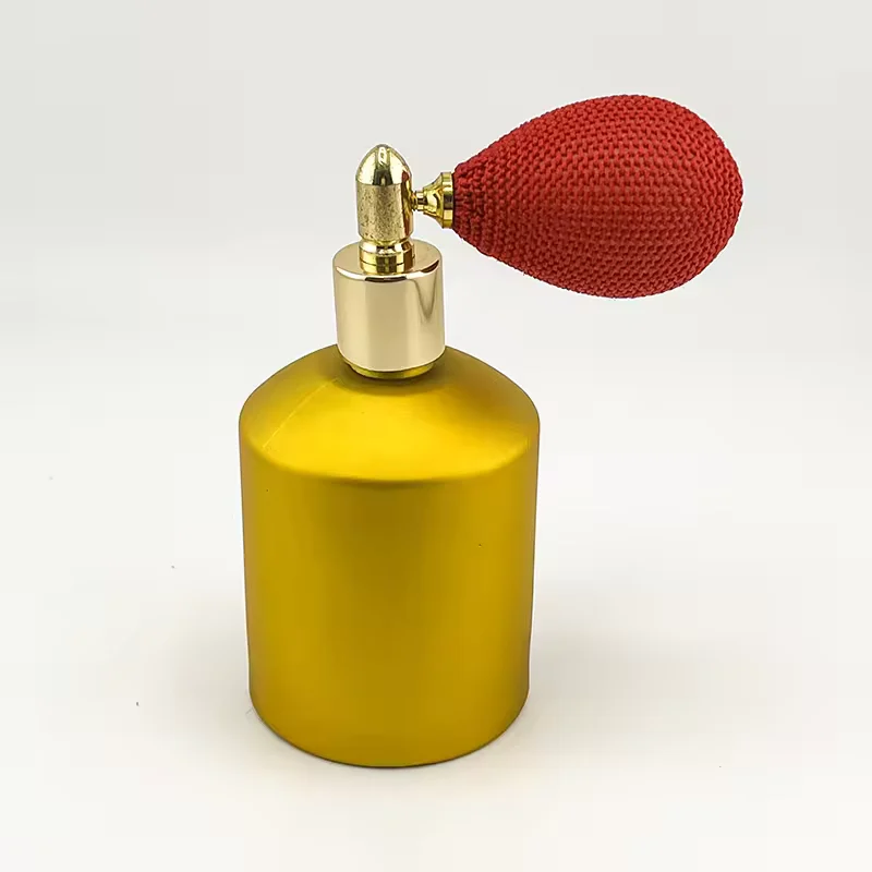 Frosted Cylindrical Glass Perfume Bottle
