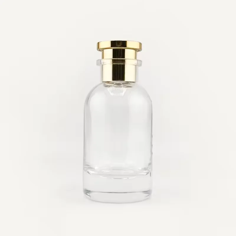Frosted Cylindrical Glass Perfume Bottle with Pump Sprayer