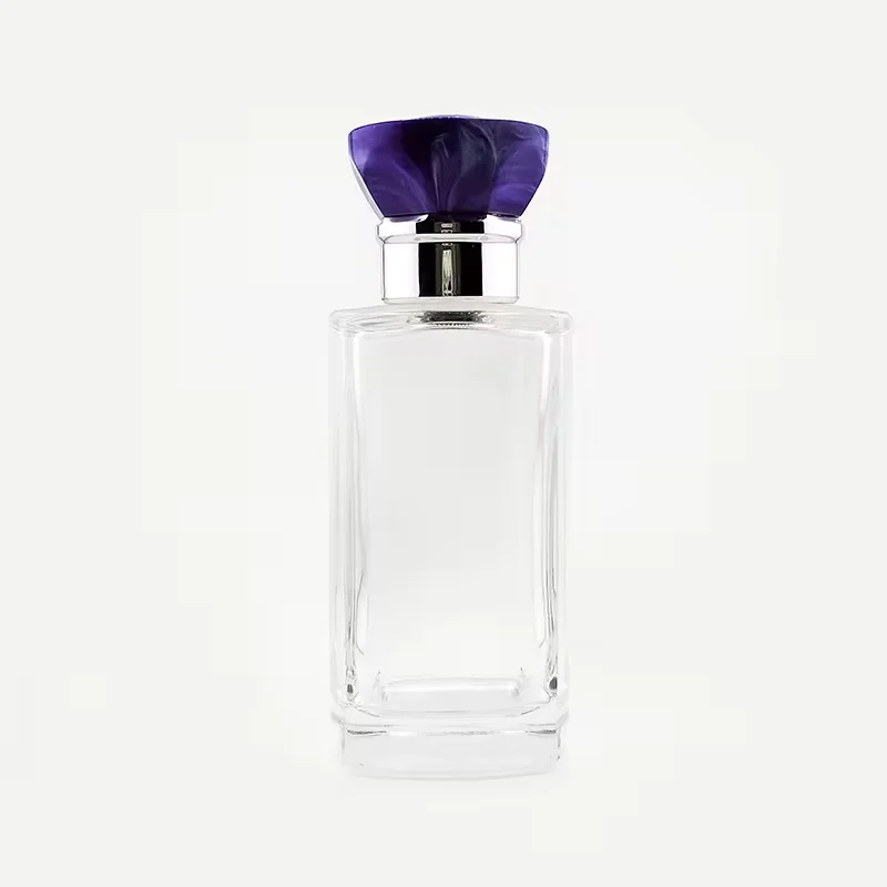 Clear Square Glass Perfume Bottle