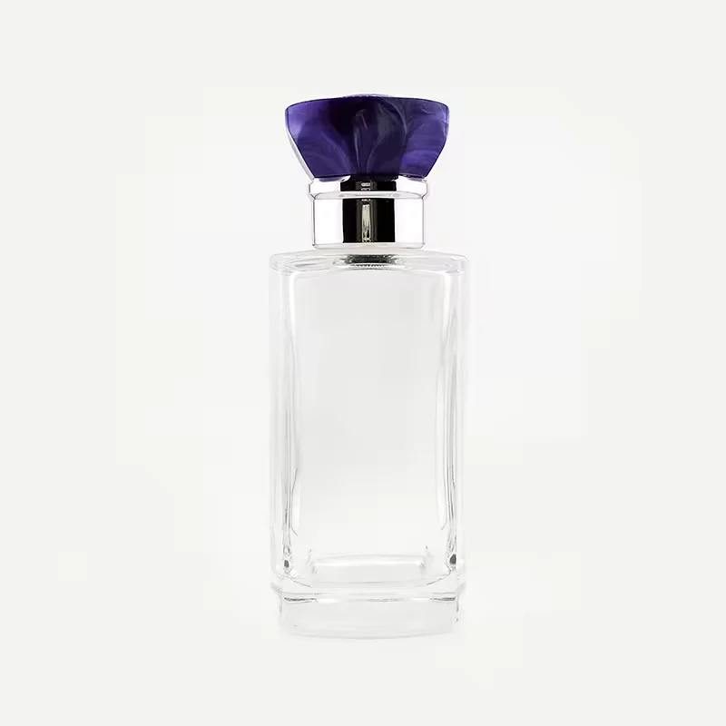 Clear Square Glass Perfume Bottle