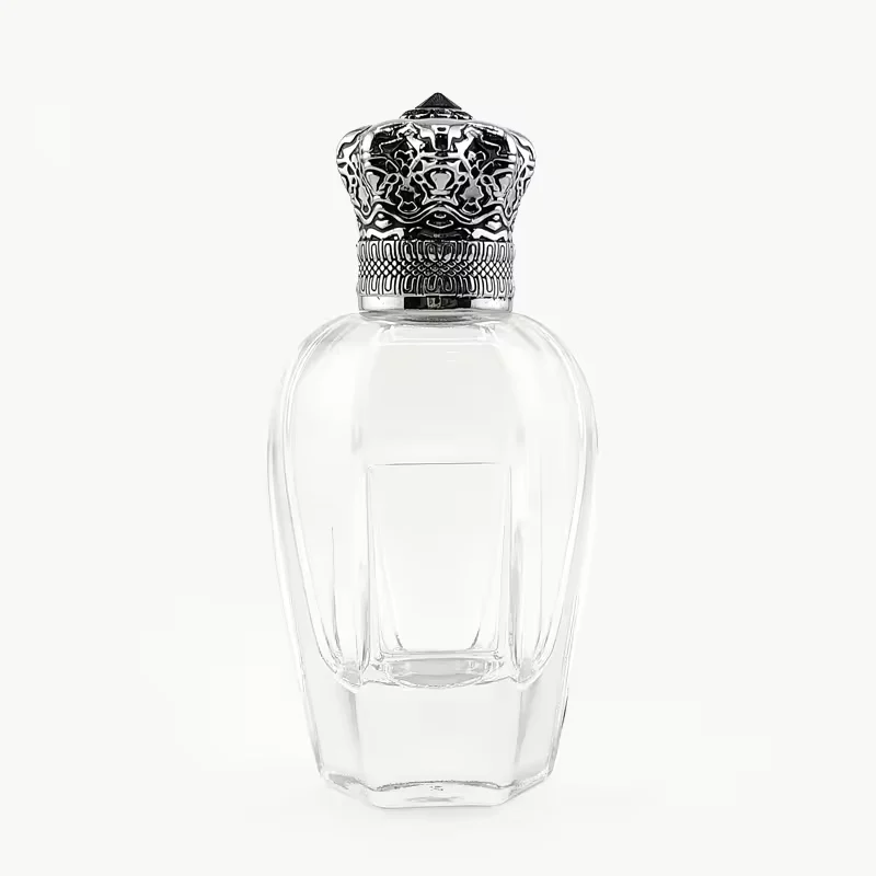 Luxury Glass Spray Bottle Empty Fancy Cap Pump Sprayer Customizable Shape