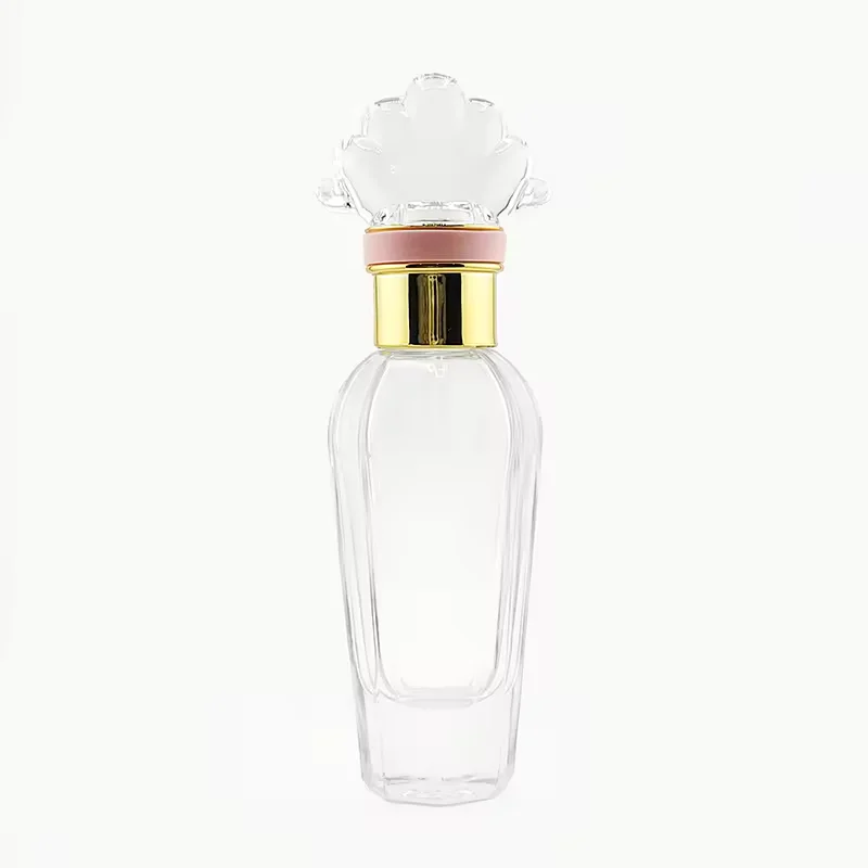 Clear Cylindrical Glass Perfume Bottle with Custom Logo