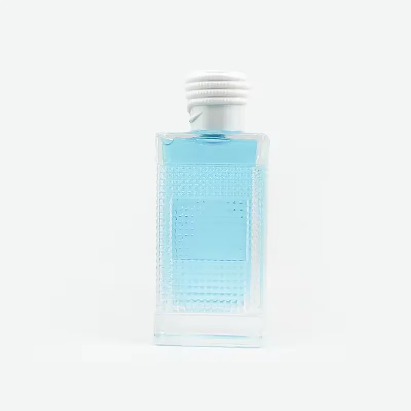 Red Square Glass Perfume Bottle