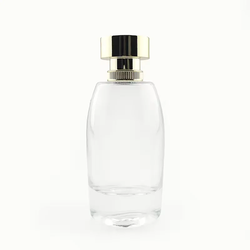 Red Cylindrical Glass Perfume Bottle