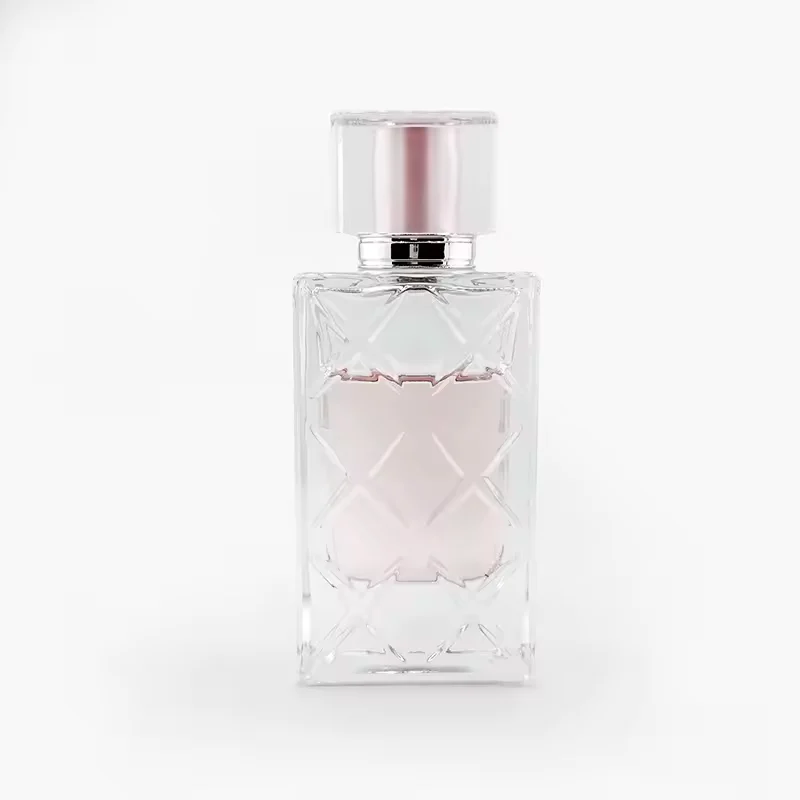 Clear Square Glass Perfume Bottle