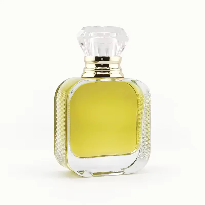 Clear Square Glass Perfume Bottle