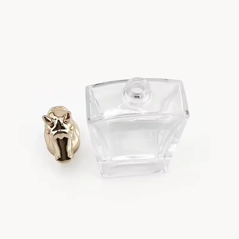 Luxury Empty Glass Perfume Bottles with Golden Cap image 4