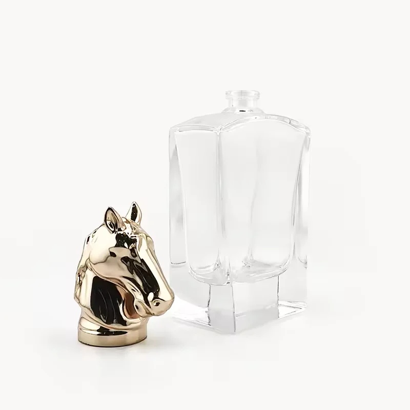 Luxury Empty Glass Perfume Bottles with Golden Cap image 5