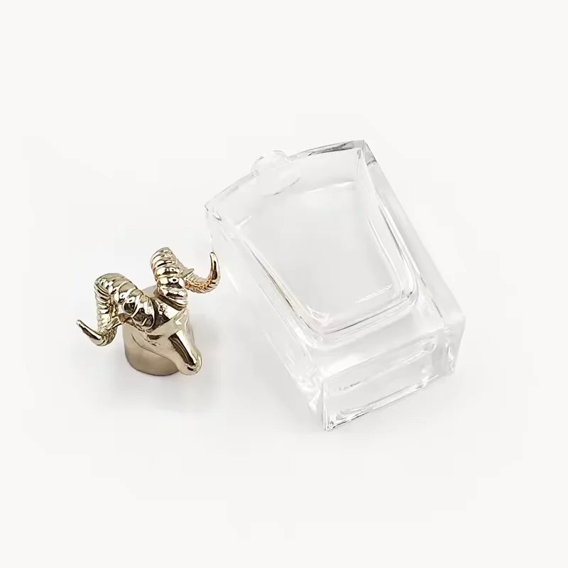 Whole sale Luxury Empty Perfume Glass Bottle with golden lid
