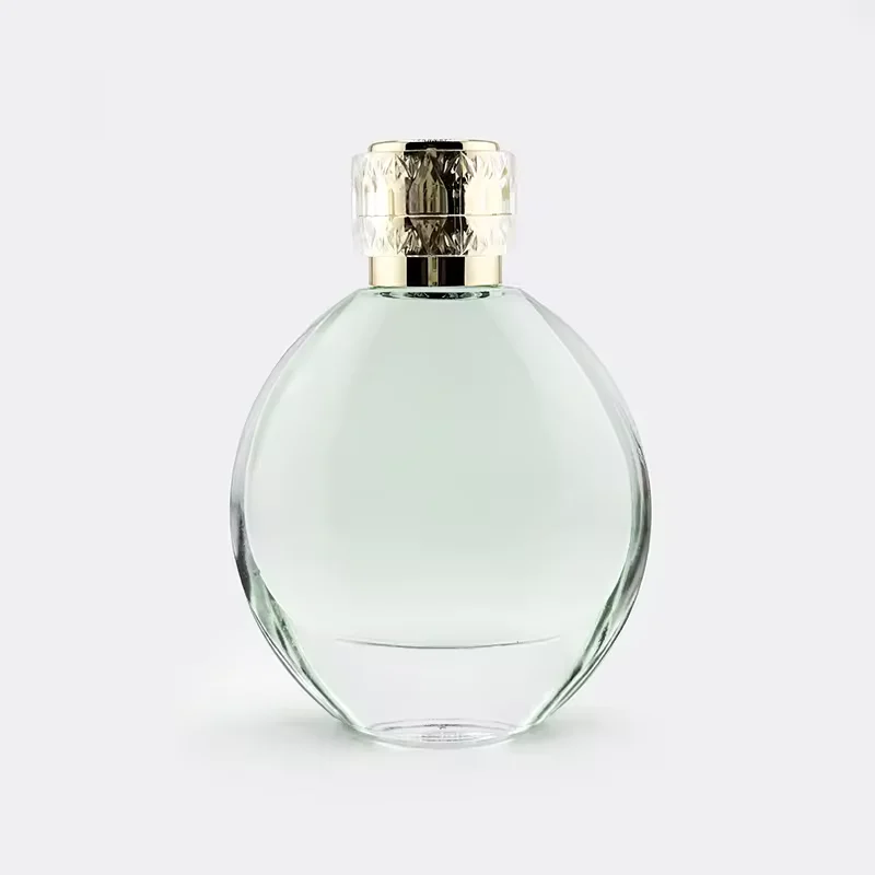 Round Glass Perfume Bottle with Pump Sprayer