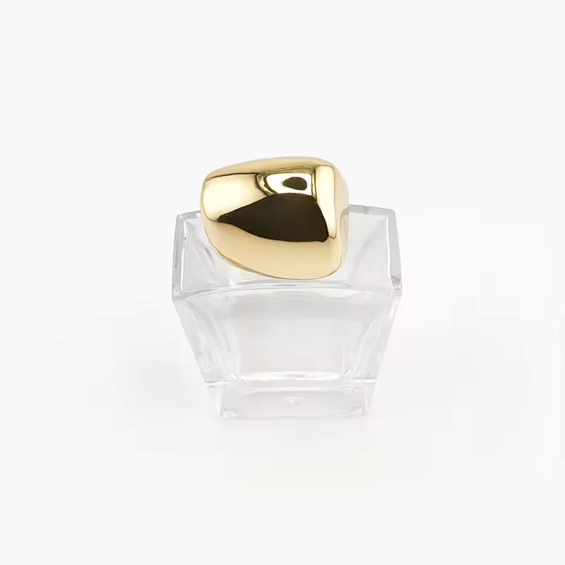 Luxury Glass Perfume Bottle with Gold Cap Empty Cosmetic Packaging with image 4