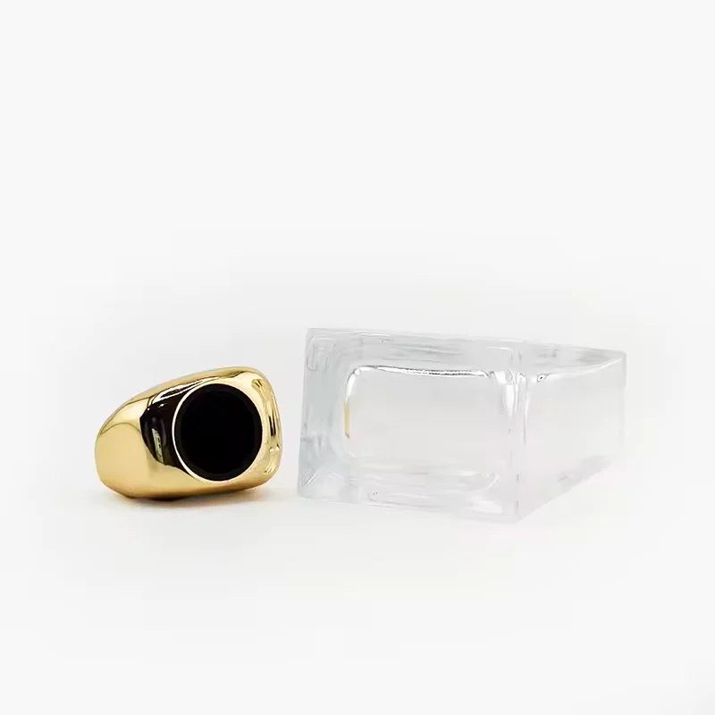 Luxury Glass Perfume Bottle with Gold Cap Empty Cosmetic Packaging with image 5