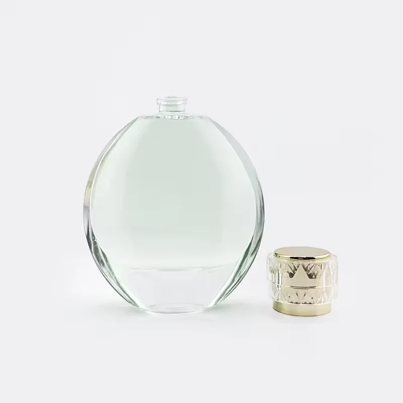 Clear Round Glass Perfume Bottle