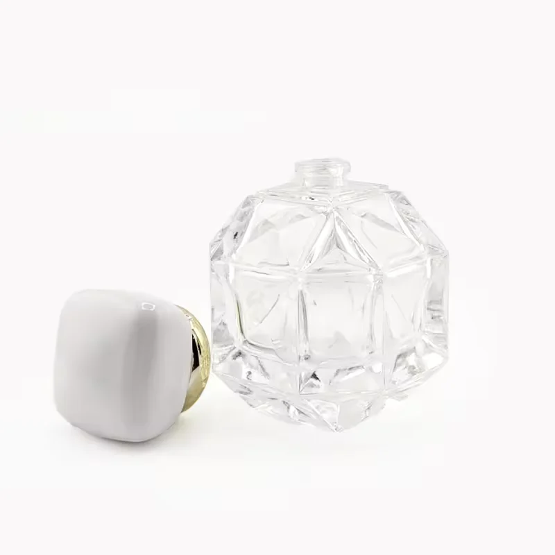 Clear Square Glass Perfume Bottle with Gift Box