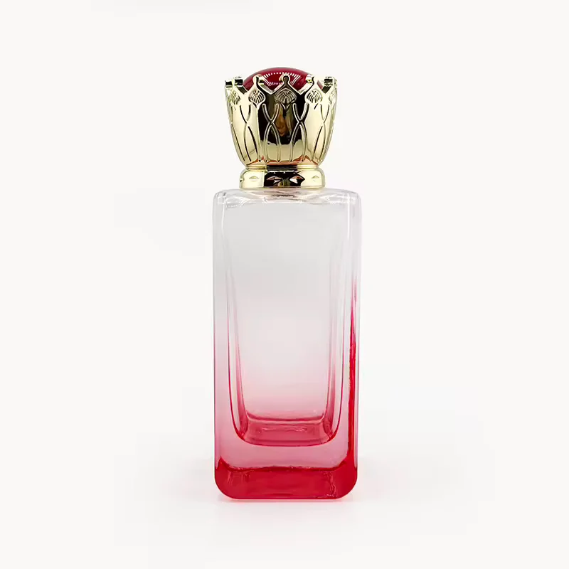 Cylindrical Glass Perfume Bottle with Pump Sprayer
