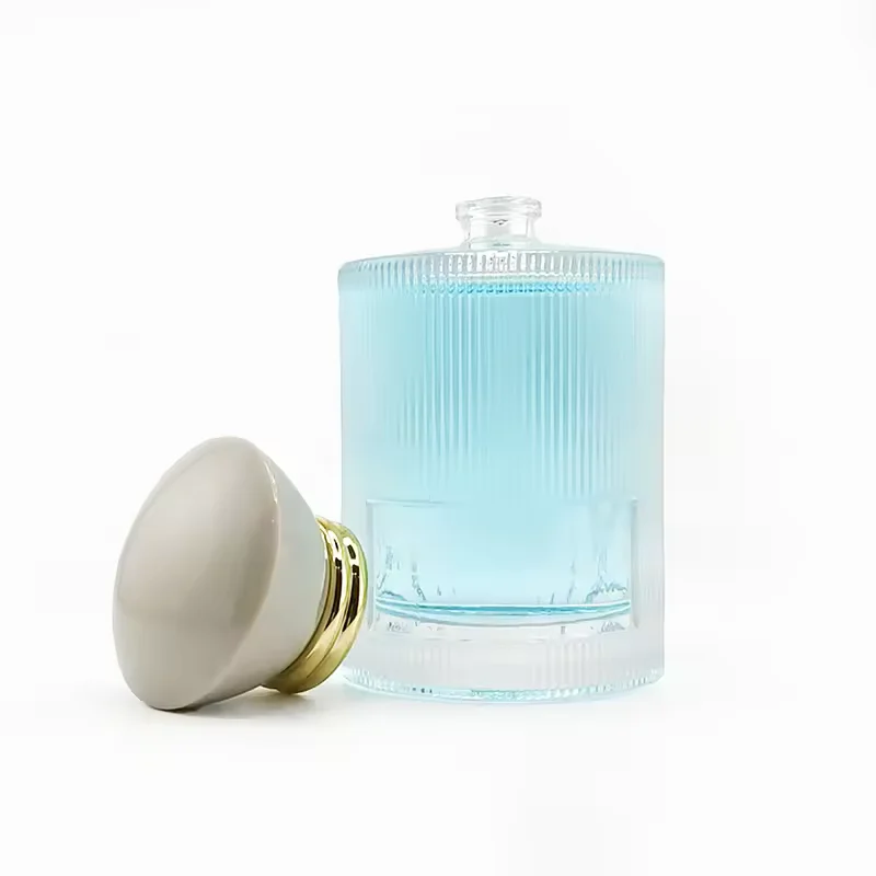 Round Glass Perfume Bottle with Refillable Design image 3