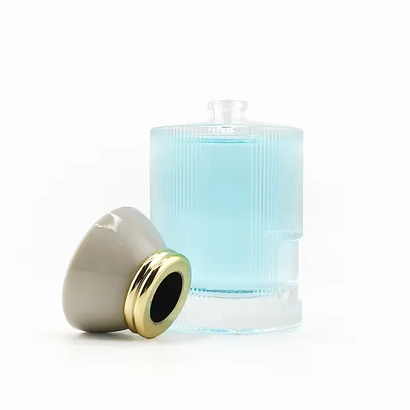 Round Glass Perfume Bottle with Refillable Design image 5