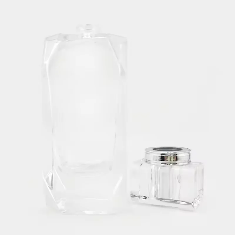 Custom Color Glass Perfume Bottles Refillable Pump Sprayer Cosmetic image 2