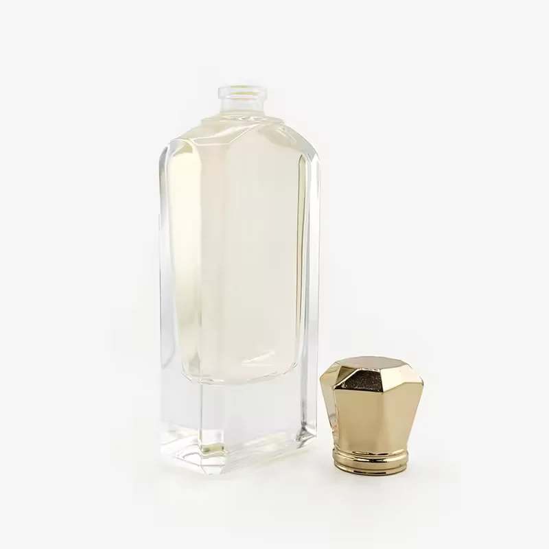 Clear Square Glass Perfume Bottle