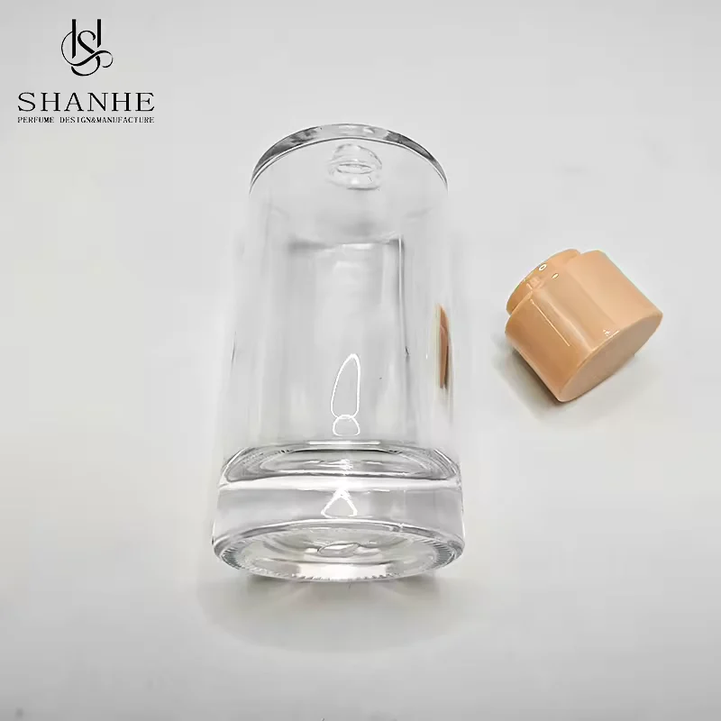 Clear Cylindrical Glass Perfume Bottle image 3