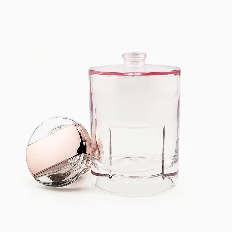 Clear Cylindrical Glass Perfume Bottle image 3