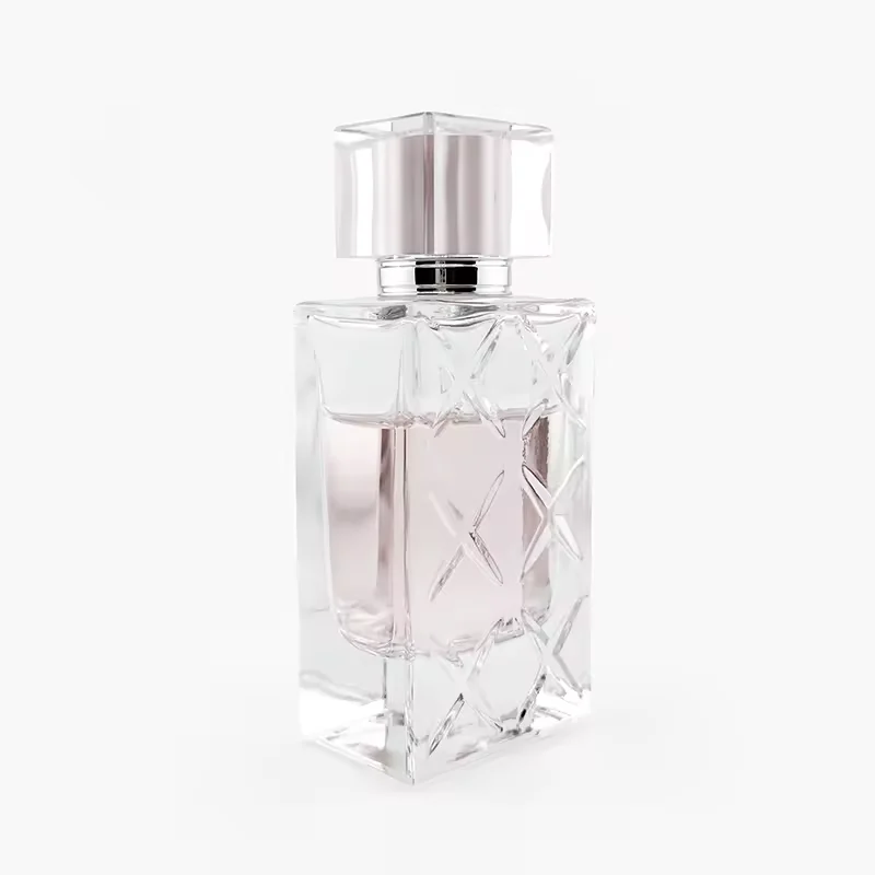 Clear Rectangular Glass Perfume Bottle image 4