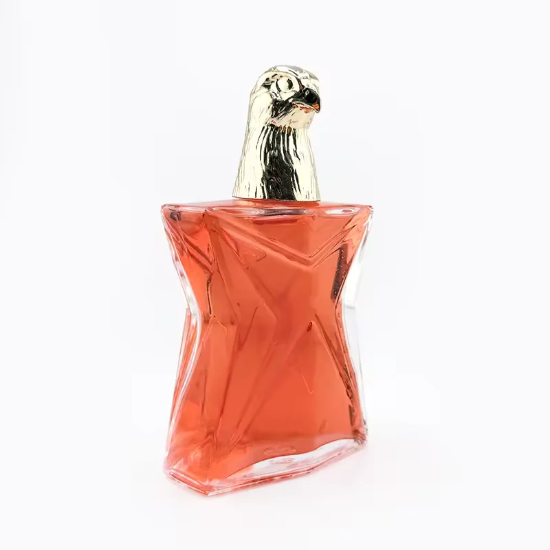 Customizable Special Design Luxury Glass Perfume Atomizer Bottle with Golden