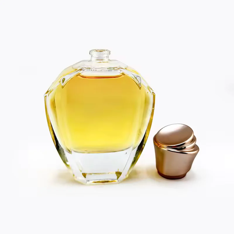 Clear Glass Perfume Bottle with Refillable Design