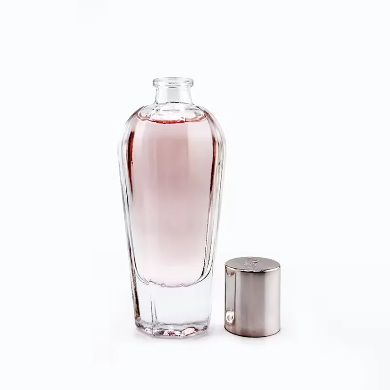 Cylindrical Glass Perfume Bottle with Refillable Design
