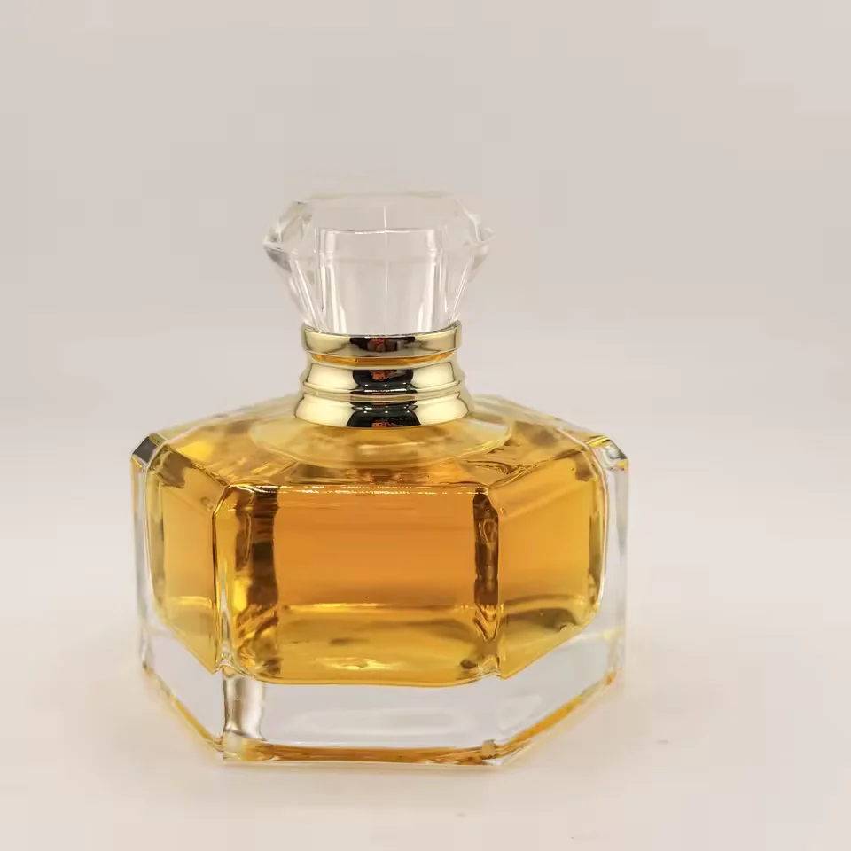 Clear Square Glass Perfume Bottle