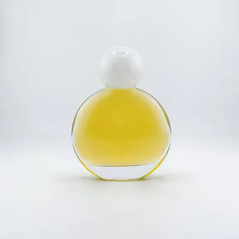 Round Glass Perfume Bottle with Pump Sprayer