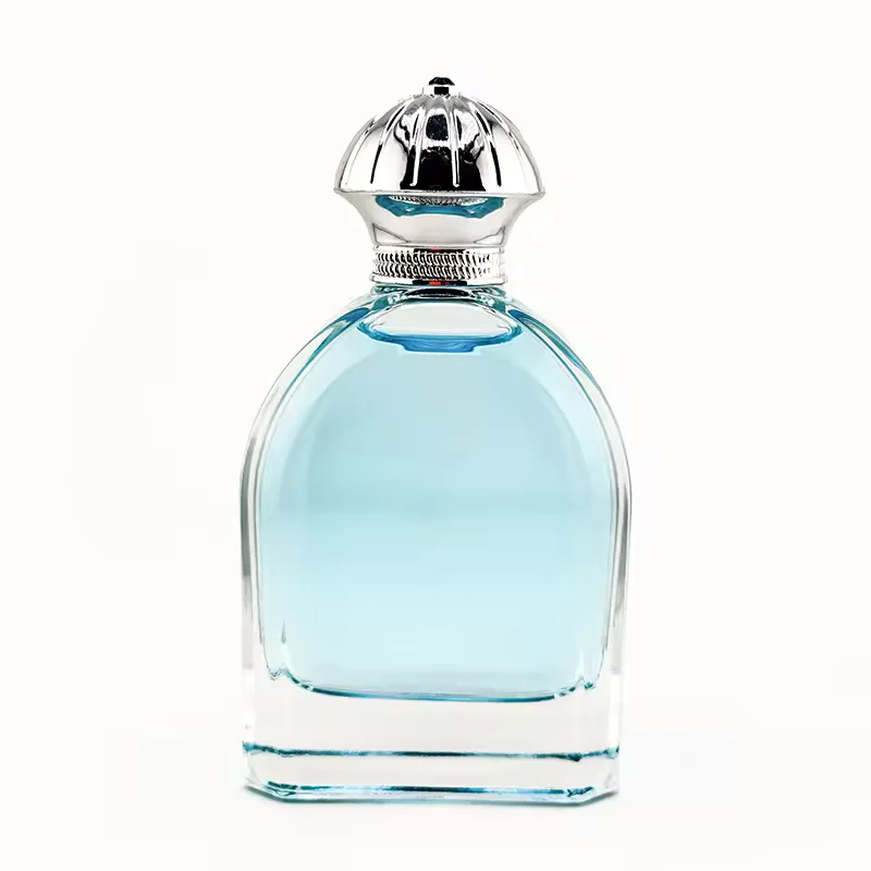 Round Glass Perfume Bottle with Pump Sprayer