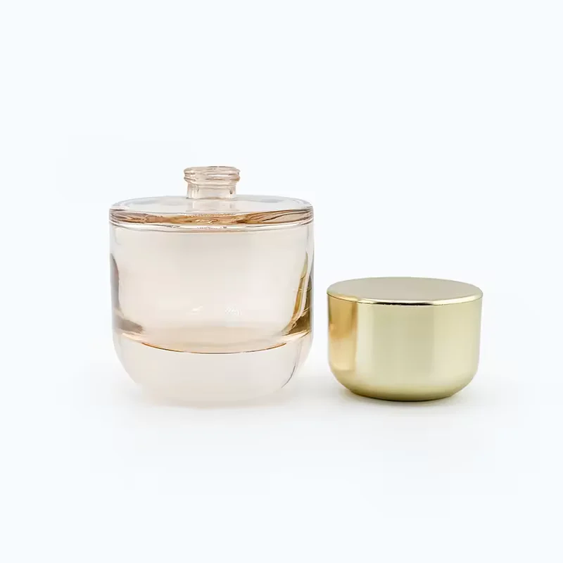 Clear Cylindrical Glass Perfume Bottle with Custom Logo