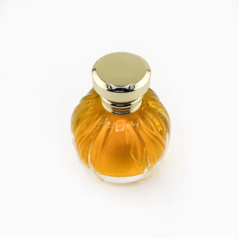 Clear Round Glass Perfume Bottle with Custom Logo
