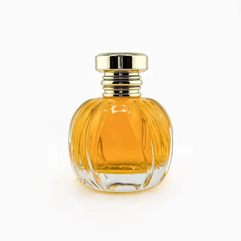 Clear Round Glass Perfume Bottle with Custom Logo image 2