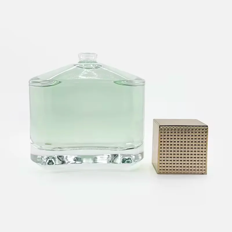 Square Glass Perfume Bottle with Refillable Design