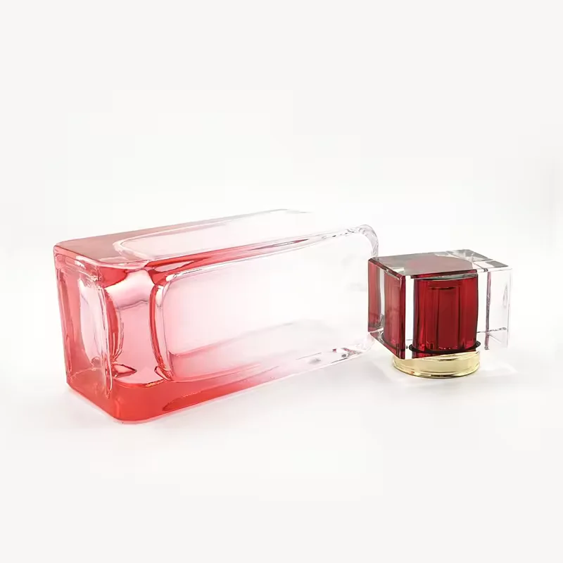 Gradient Rectangular Glass Perfume Bottle