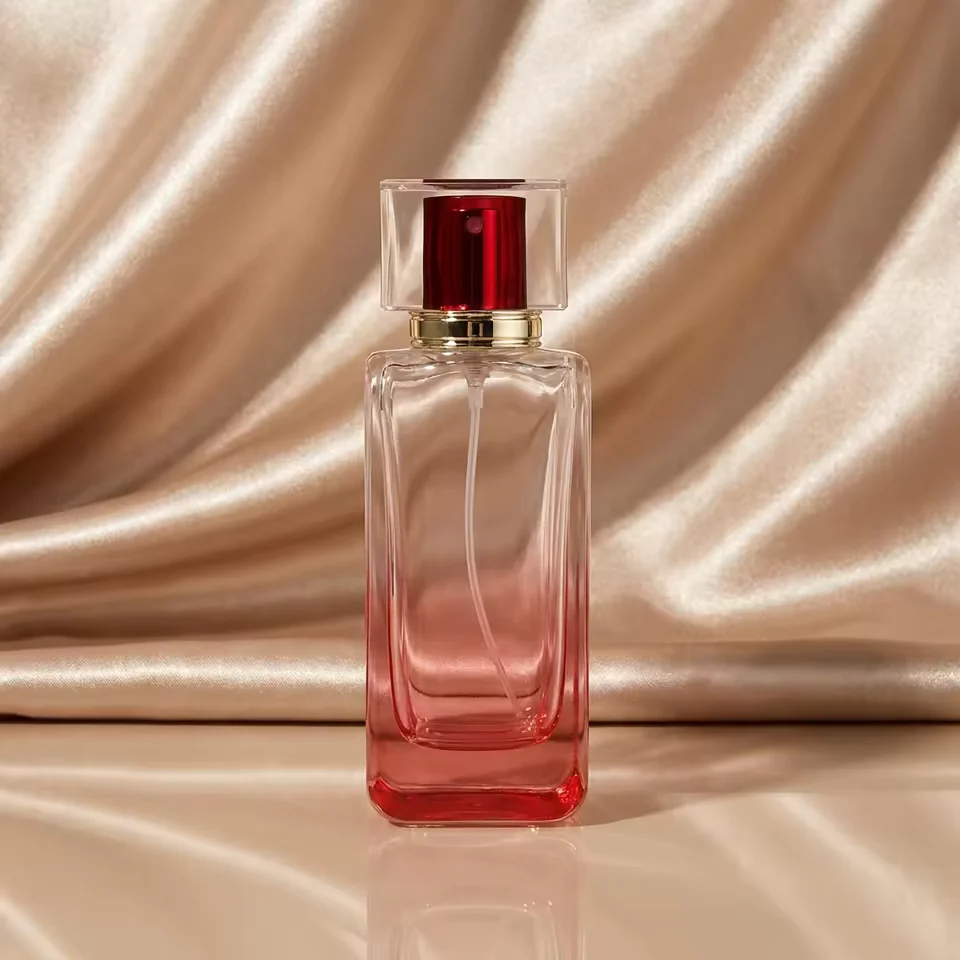 Gradient Rectangular Glass Perfume Bottle