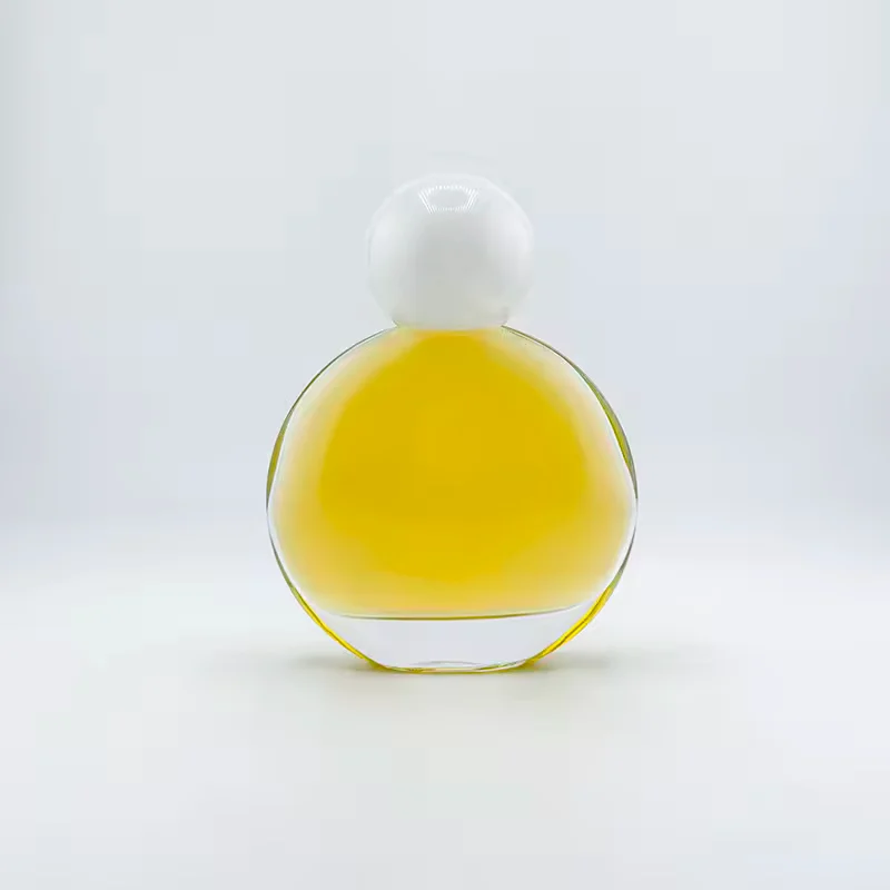 Round Glass Perfume Bottle with Pump Sprayer