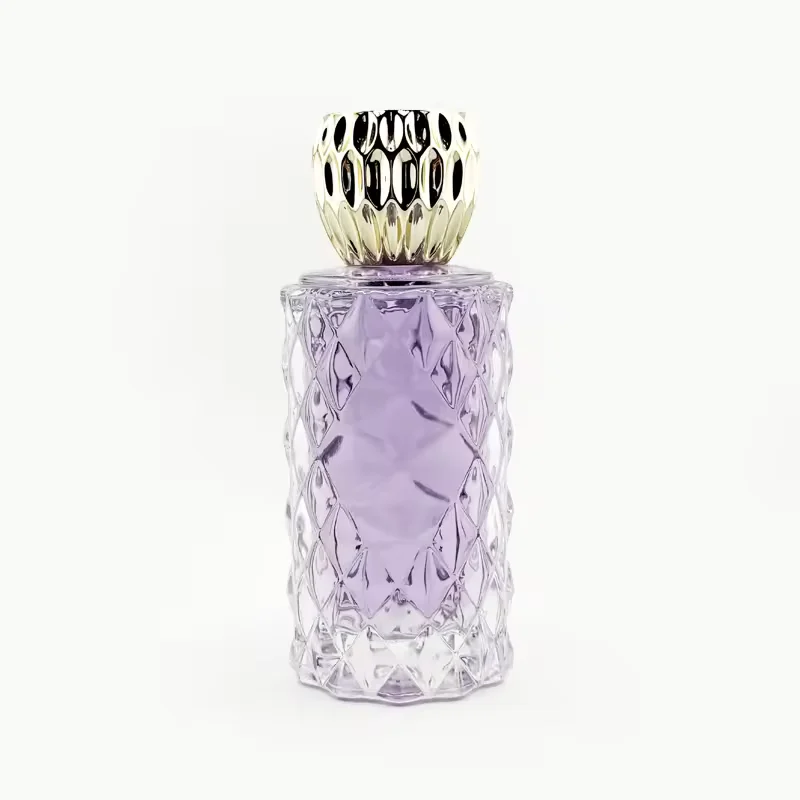 Round Glass Perfume Bottle with Refillable Design