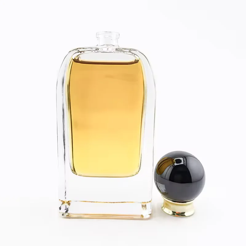 Thick Bottom Flat Luxury Perfume Bottle Unique Design Empty Glass Perfume