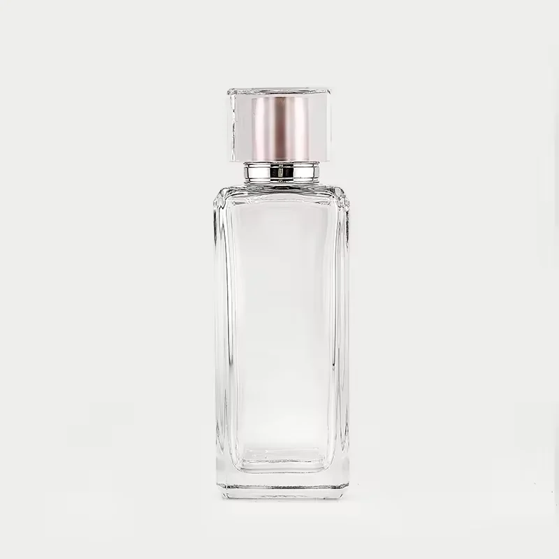 Clear Square Glass Perfume Bottle